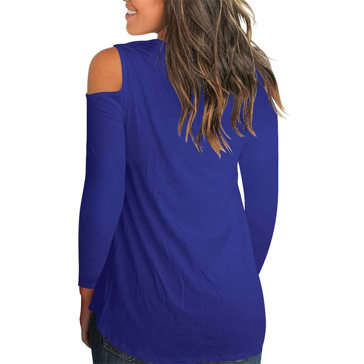 Cold Shoulder Criss-Cross Long Sleeve TopMultiple Colors Image 7