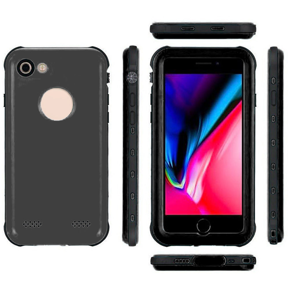 Apple IPhone 8 / IPhone 7 Redpepper Waterproof Swimming Shockproof Dirt Proof Case Cover Black Image 1