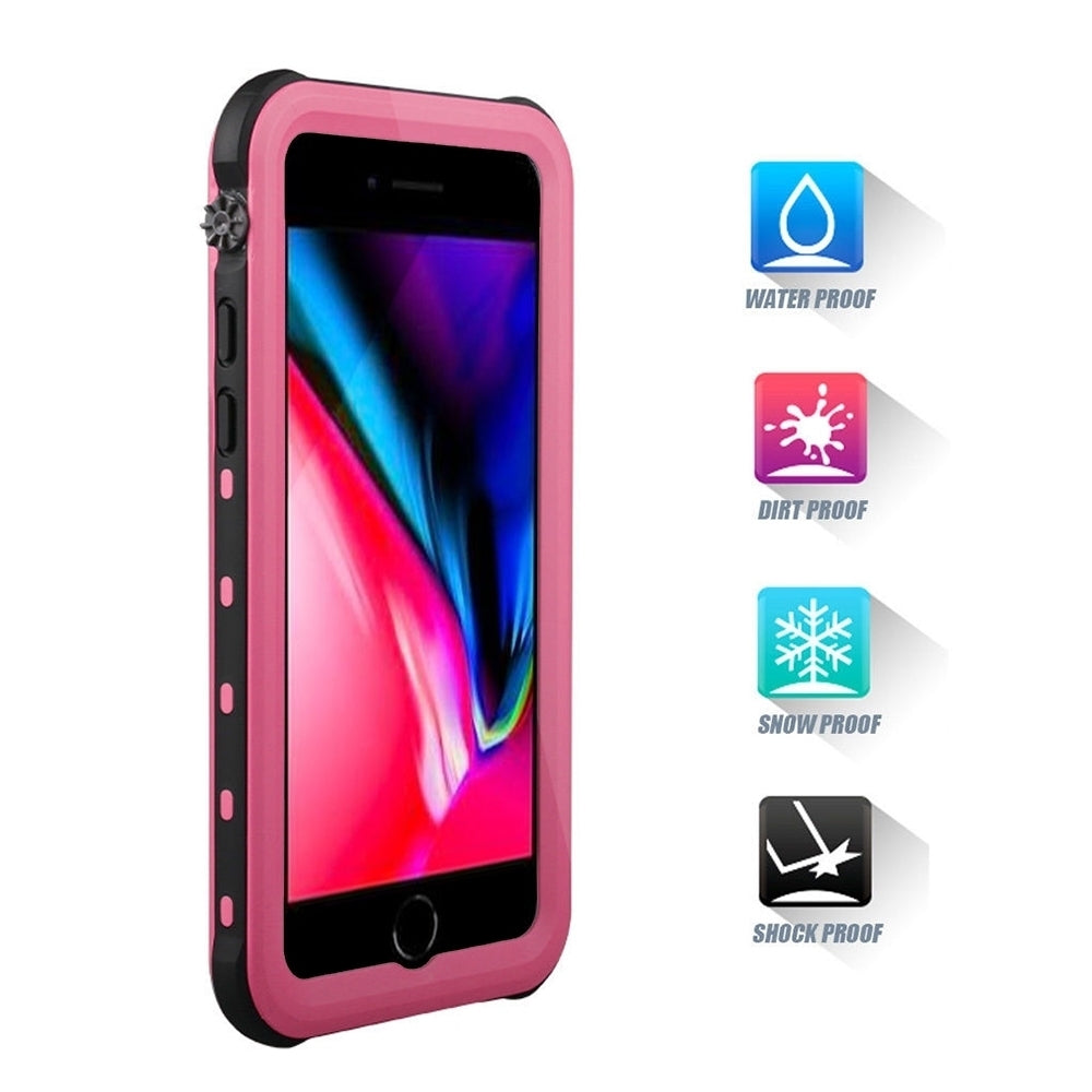 Apple IPhone 8 Plus / IPhone 7 Plus Redpepper Waterproof Swimming Shockproof Dirt Proof Case Cover Pink Image 2