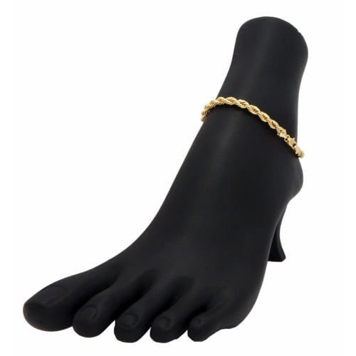 Gold Filled Twist Rope Anklet 10 Image 1