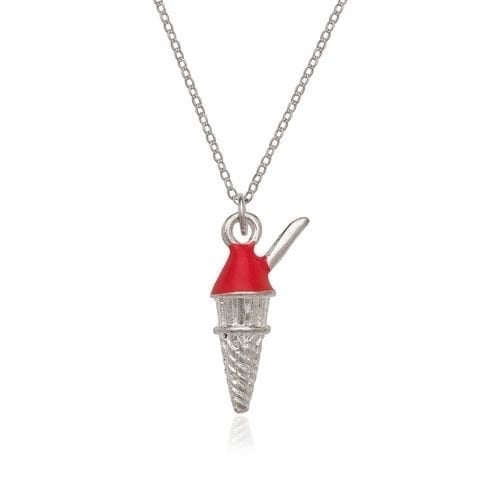 Silver Filled High Polish Finsh ICE CREAM Charm And Chain Image 1