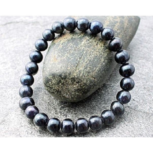 Black Pearl Stretch Bracelets Image 1