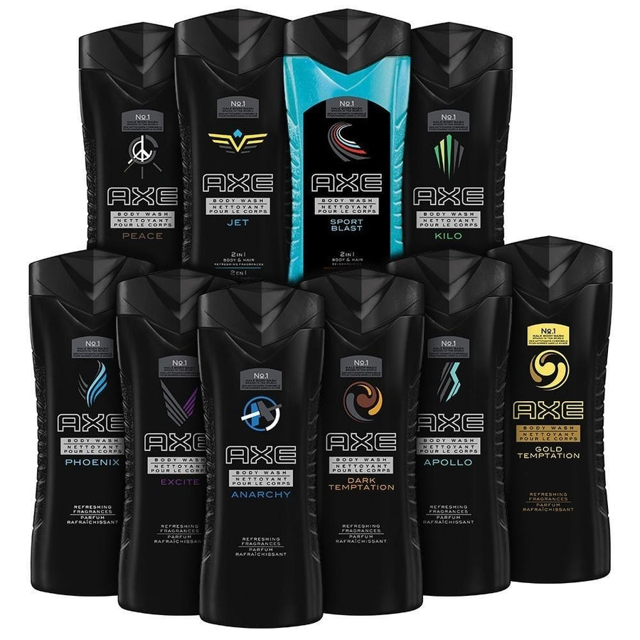 [10-Pack] AXE Shower Gel / Body Wash 8.45 oz - Assorted Scents Image 1