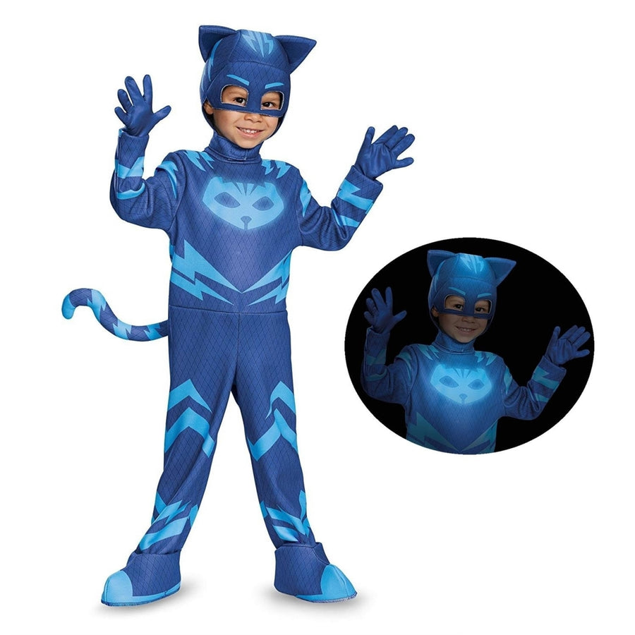 PJ Masks Catboy size S 2T Glow-in-Dark Deluxe Costume Disguise Image 1