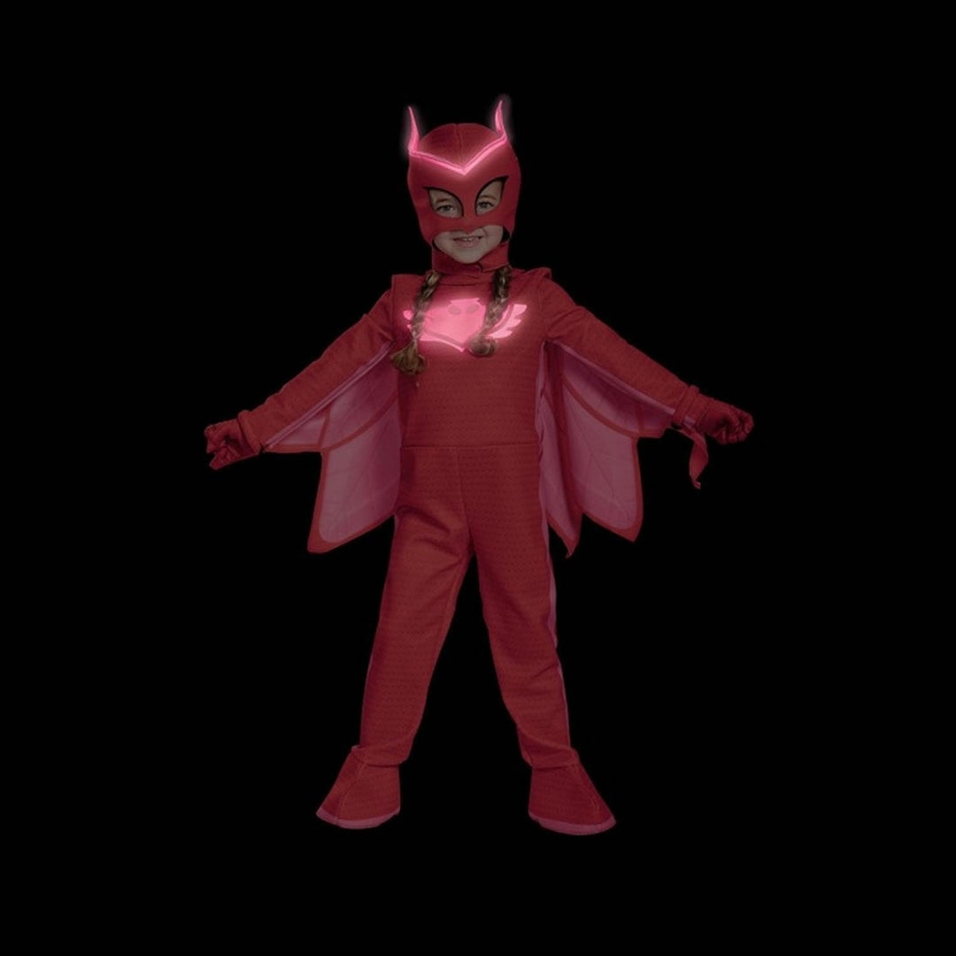 PJ Masks Owlette size S 2T Glow-in-Dark Deluxe Costume Disguise Image 3