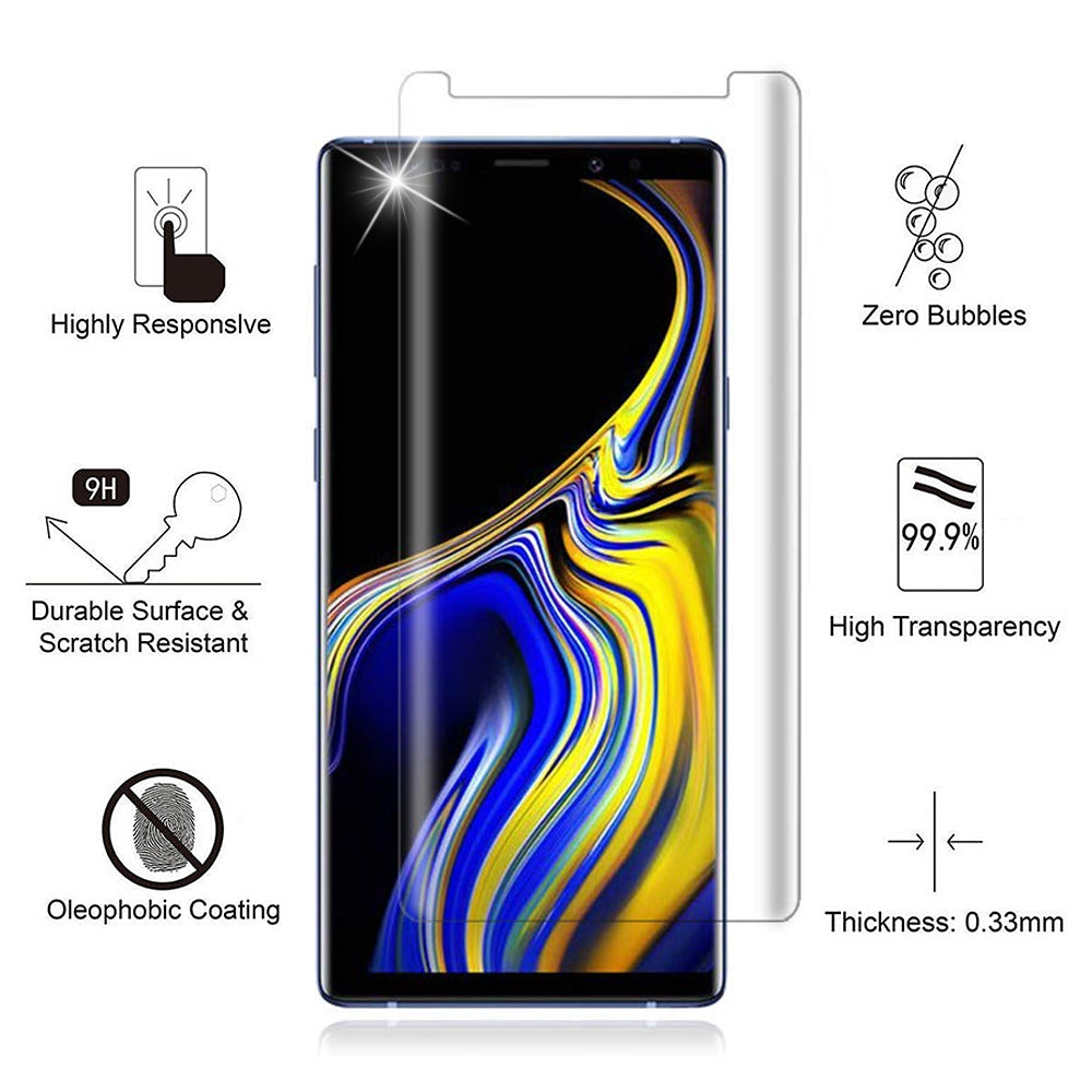 Samsung Galaxy Note 9 Tempered Glass Screen Protector 9H Hardness Bubble Free Clear Image 1