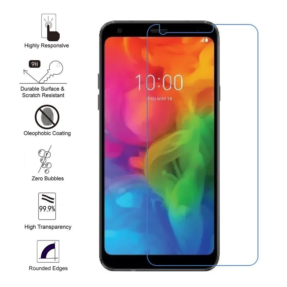 LG Q7 9H Hardness Tempered Glass Scratch Resistance Bubble Free Screen Protector Image 1