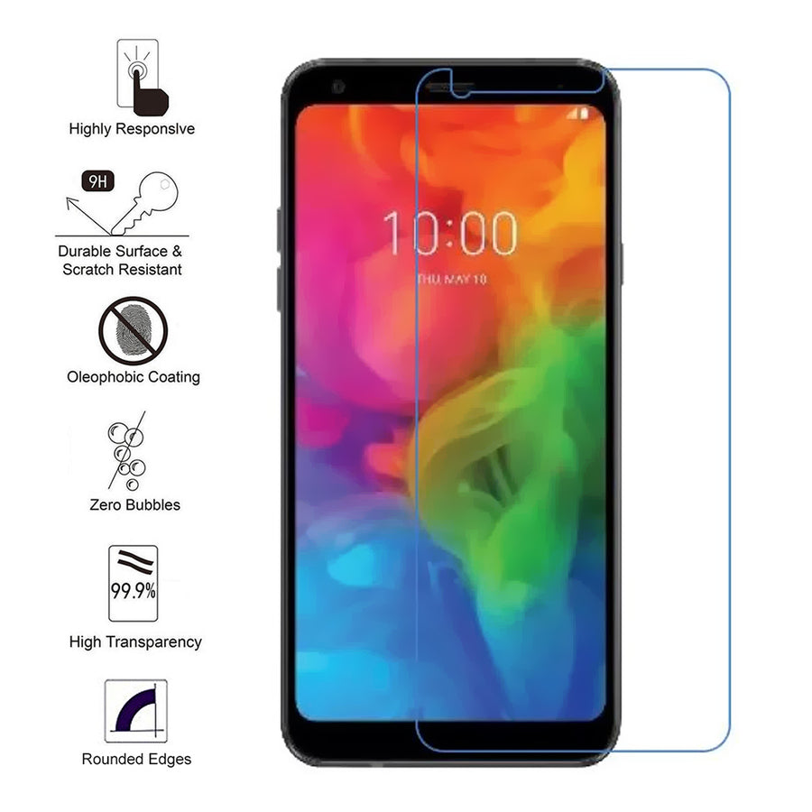 LG Q7 9H Hardness Tempered Glass Scratch Resistance Bubble Free Screen Protector Image 1