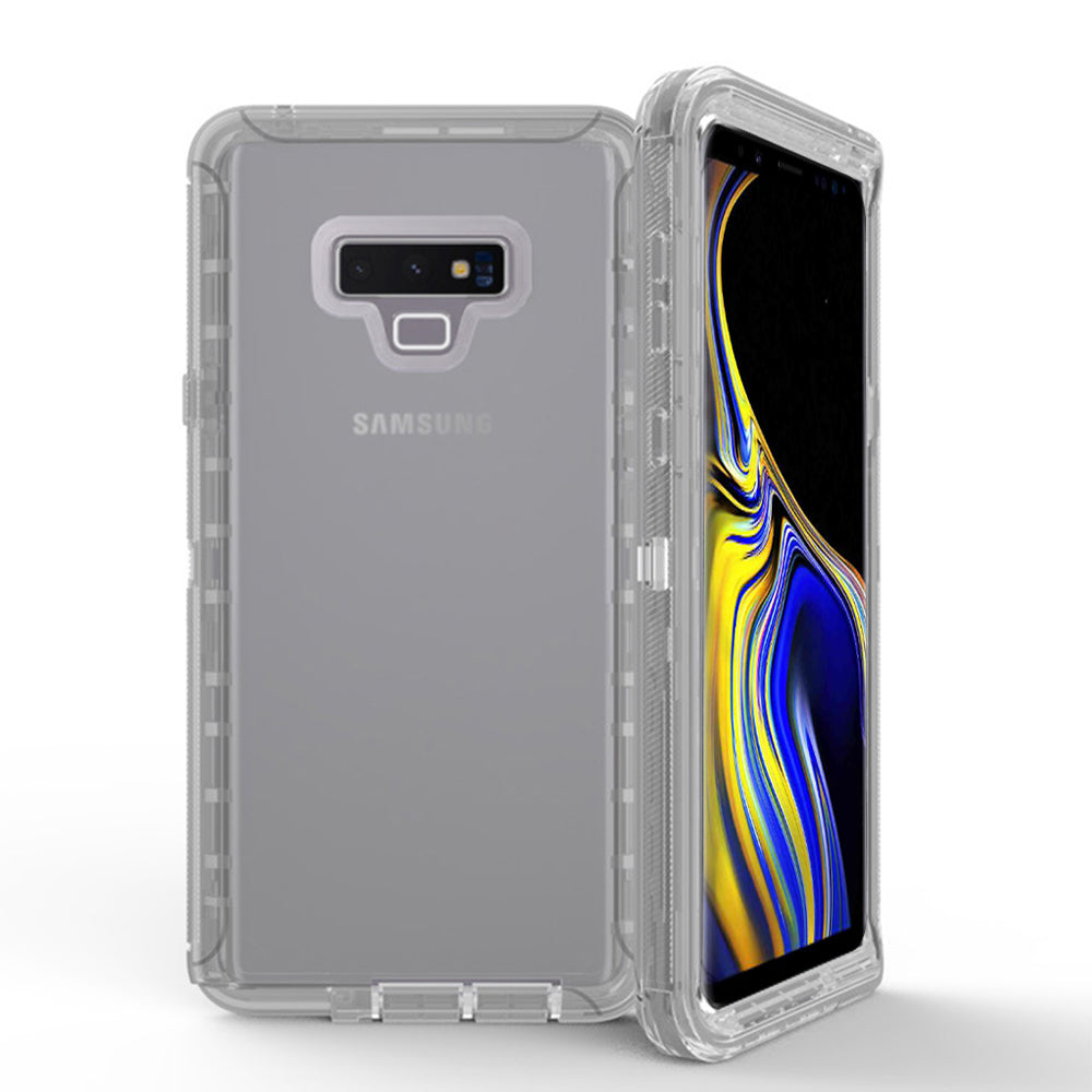 Samsung Galaxy Note 9 Clear Defender Armor Hybrid Case with Holster Clip Image 3