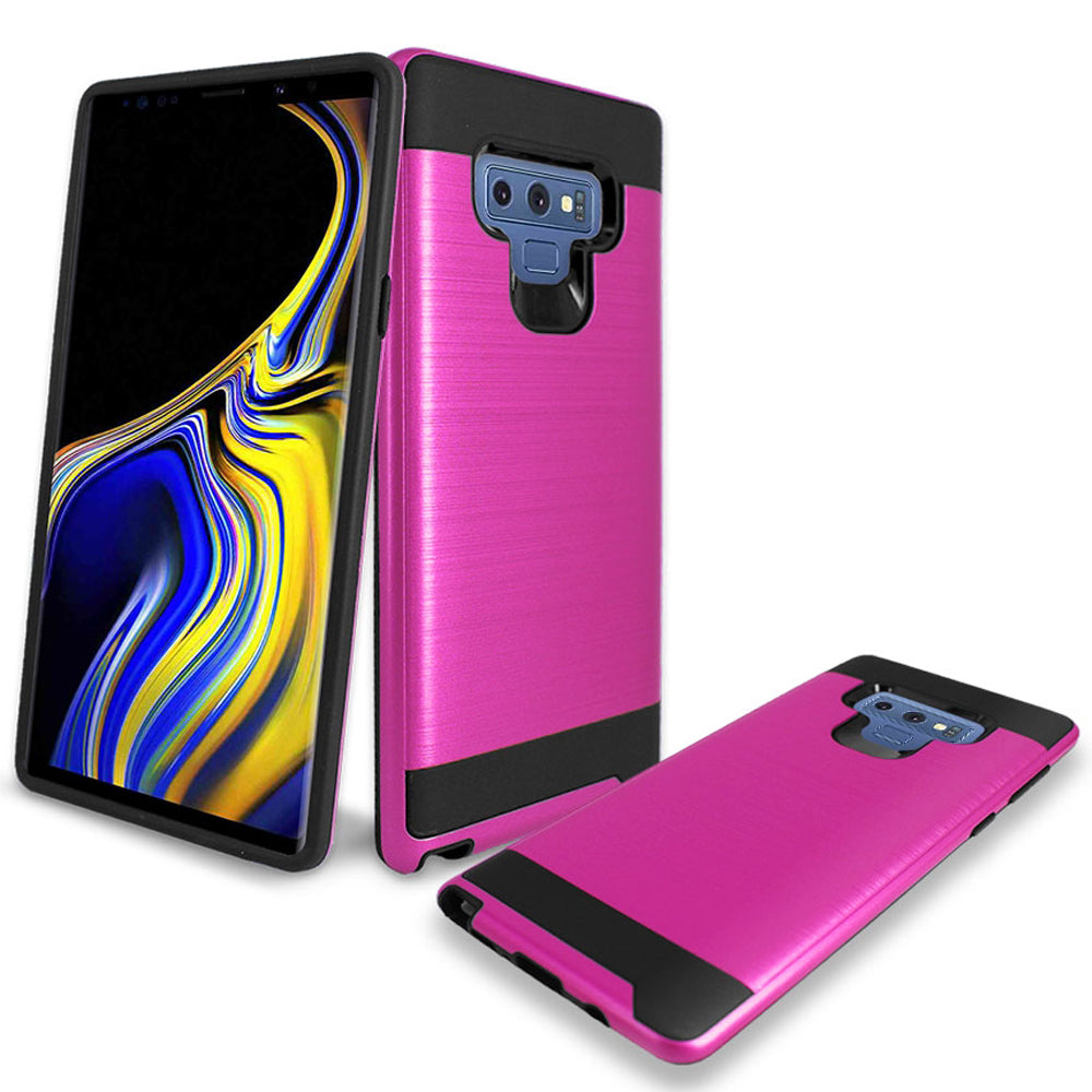 Samsung Galaxy Note 9 / N960 Hybrid Metal Brushed Shockproof Tough Case Cover Image 4