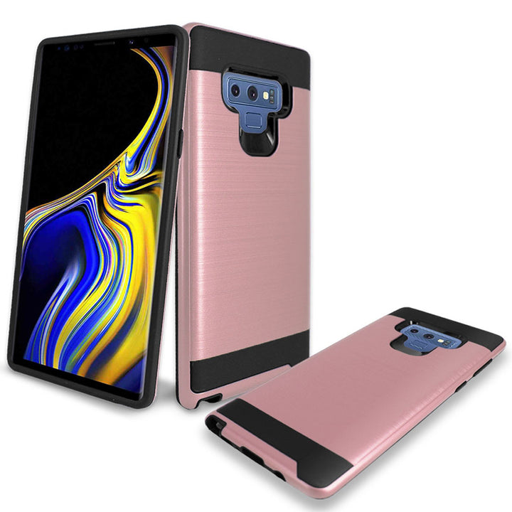 Samsung Galaxy Note 9 / N960 Hybrid Metal Brushed Shockproof Tough Case Cover Image 1