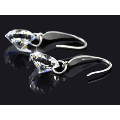 Diamond CZ Naked Drill Drop Earrings Drop Dangle CZ Earrings Image 1