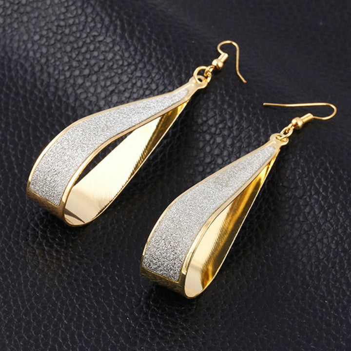 Long Drop Dangle Earrings 14k Yellow Gold Plated Diamond Cut Chandelier Image 1