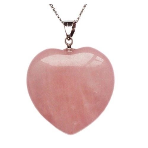 Natural Created Gemstone Heart Drop Necklace Stone Heart Necklace Image 1