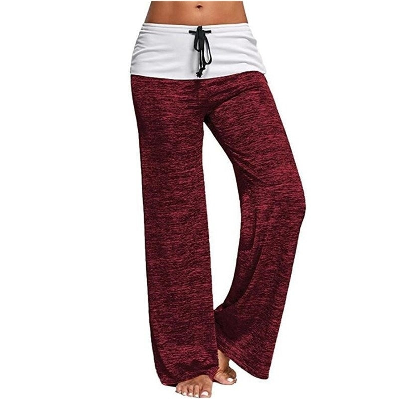 Womens Outdoor Casual Wide Leg Pants Yoga Trousers Image 2