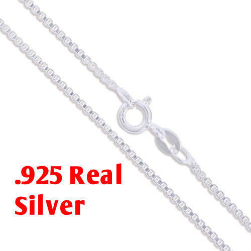 Solid Sterling Silver Box Chain .925 Solid Sterling Silver Chain Image 2