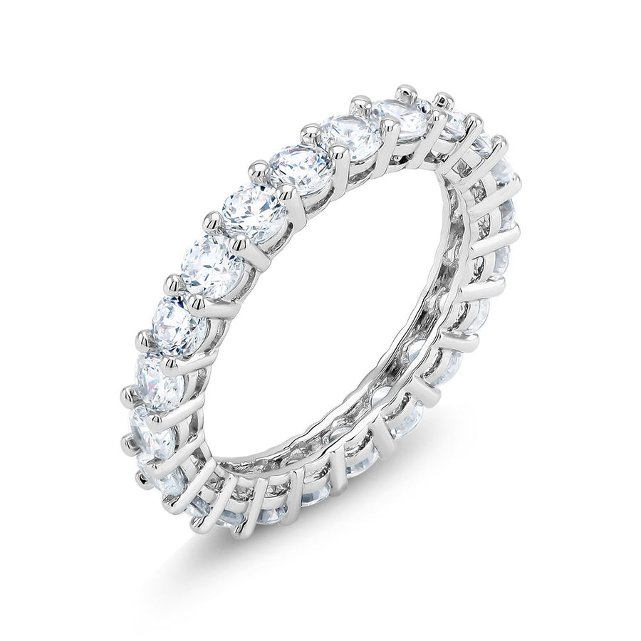 Cubic Zirconia classic Eternity Band Ring Image 1