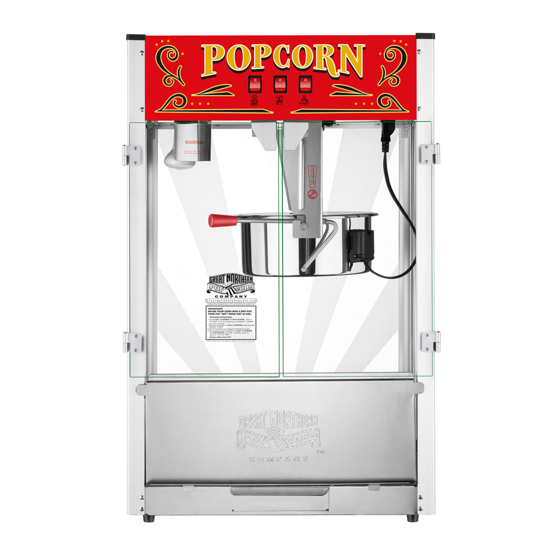 Great Northern 16 Ounce Commercial Popcorn Popper Machine Stainless Steel Image 4