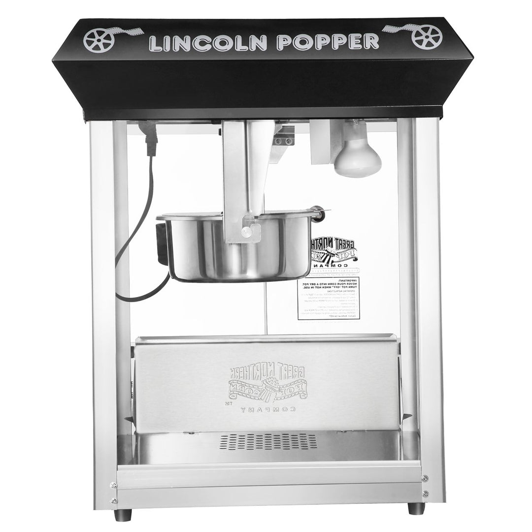 Great Northern Black Antique Style Popcorn Popper Machine with Cart 8 Oz Image 3