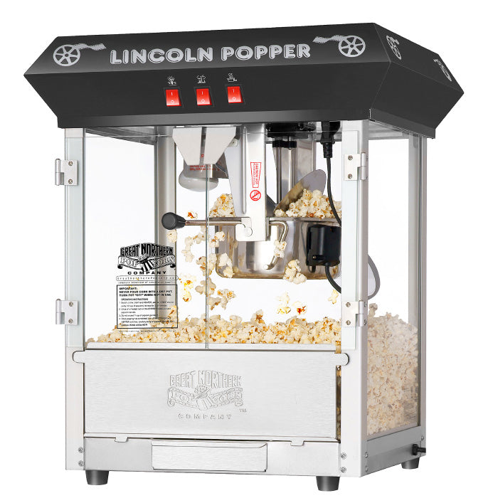 Great Northern Black 8oz Antique Popcorn Popper Machine Commercial Quality Image 1