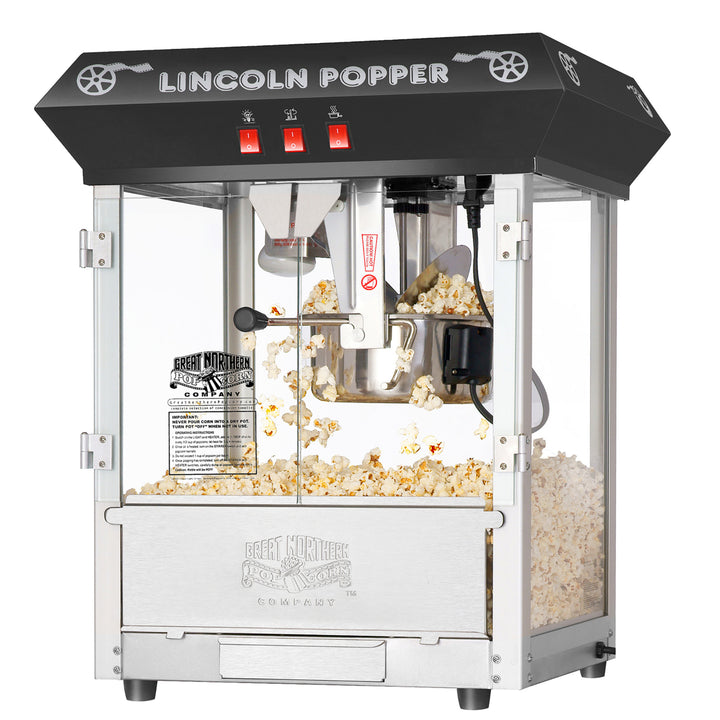 Great Northern Black 8oz Antique Popcorn Popper Machine Commercial Quality Image 2