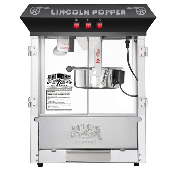 Great Northern Black 8oz Antique Popcorn Popper Machine Commercial Quality Image 4