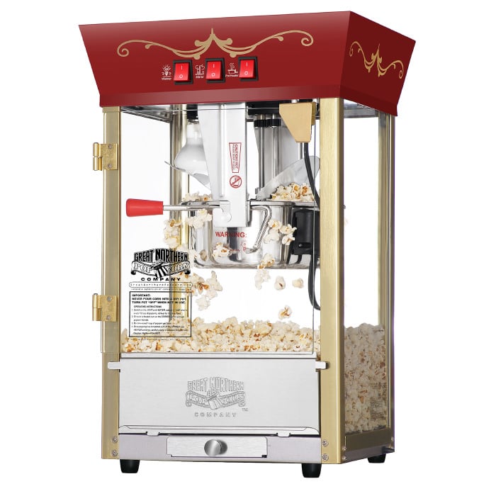 Great Northern Popcorn Red Antique Style Popcorn Popper Machine 8 Ounce Image 1