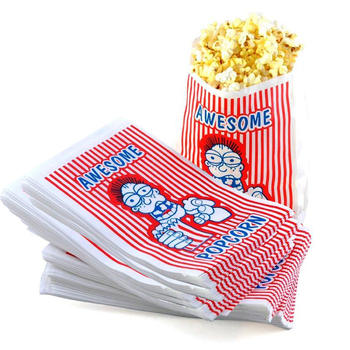 100 Premium Grade 2 Ounce Movie Theater Popcorn Bags 10 x 6 Inches Image 1