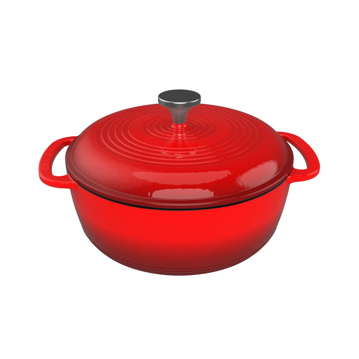 Cast Iron Dutch Oven with Lid-6 Quart Enamel Coated Pot for Oven or Stovetop Soup Stew Image 2