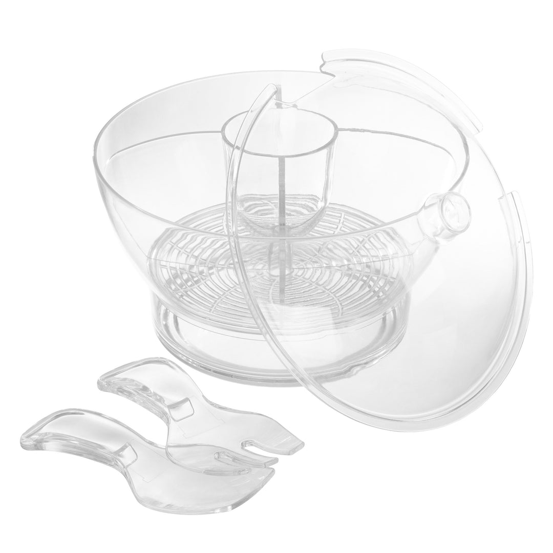 Ice Bowl-Large Cold Server with Lid Dip Bowl Serving Utensils Dividers Fruit and Salads Image 4