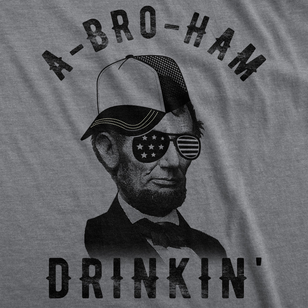 Mens Fitness Tank A-Bro-Ham Drinkin Funny Abe Lincoln Tanktop For Guys Image 2