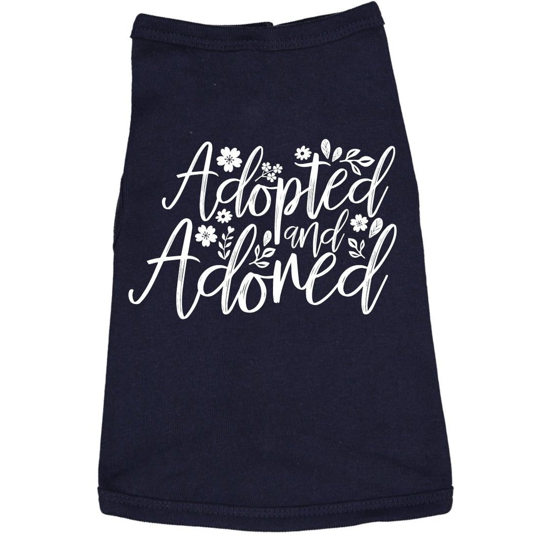 Dog Shirt Adopted And Adored Cute Clothes For Rescue Pet Image 1