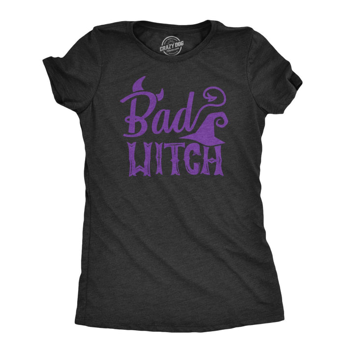 Womens Bad Witch Tshirt Funny Halloween Movie Tee For Ladies Image 1