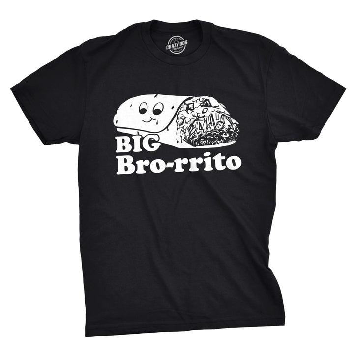 Mens Big Bro-rrito Tshirt Funny Brother Tee For Guys Image 1