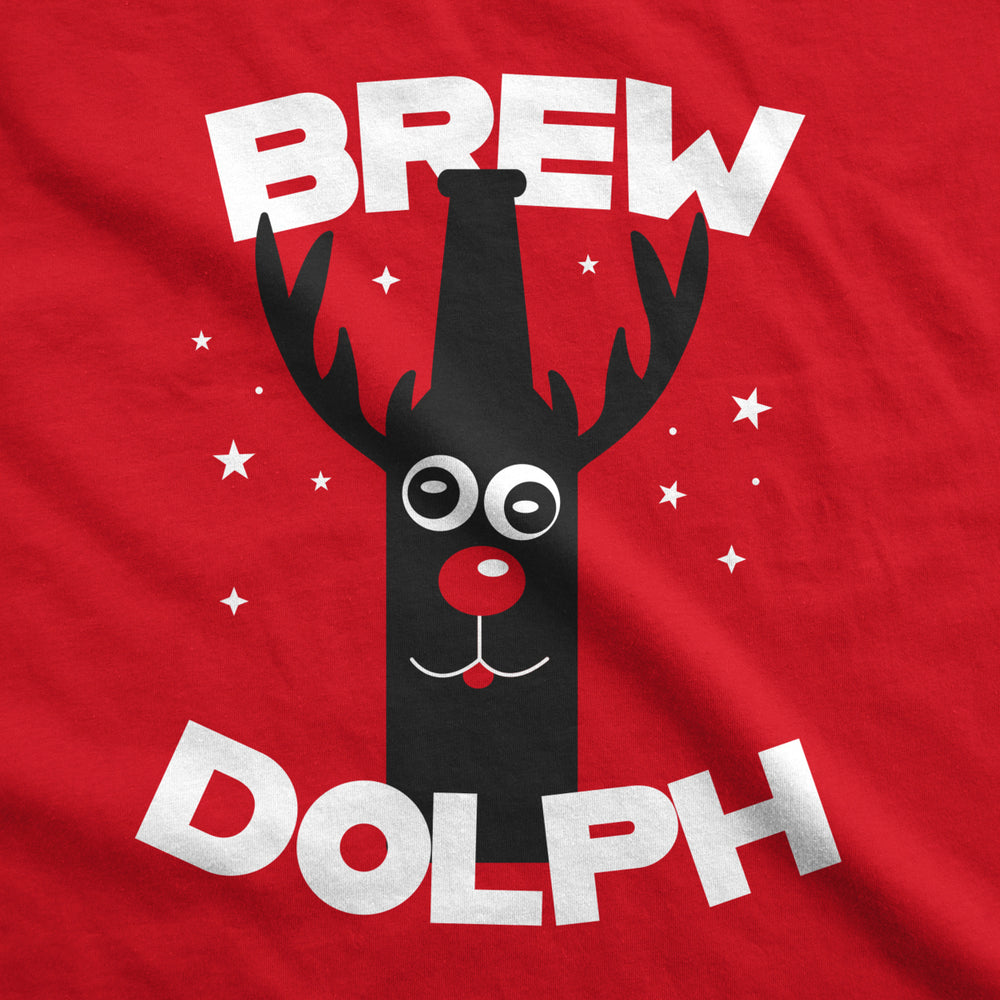 Mens Brew Dolph Tshirt Funny Christmas Drinking Tee Image 2