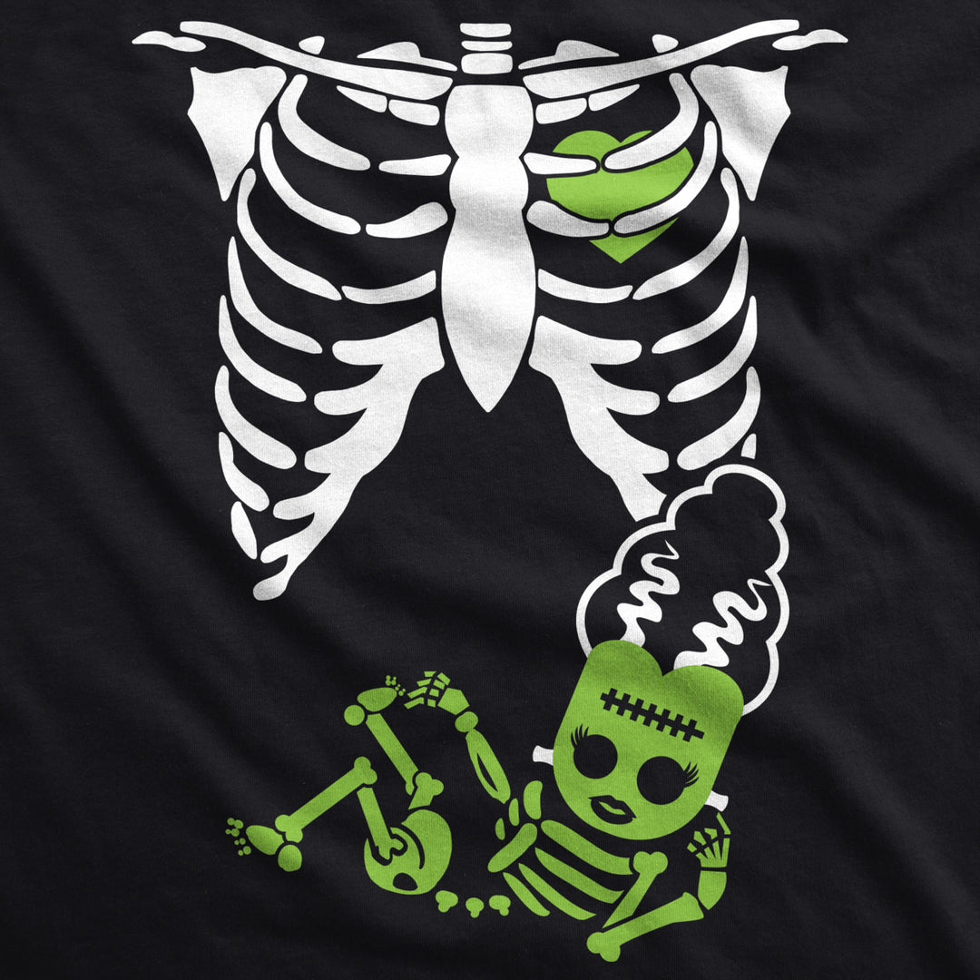 Maternity Bride Of Frankenstein Pregnancy Tshirt Cute Halloween Baby Bump Tee Image 2