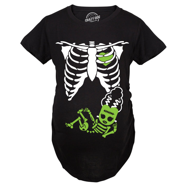 Maternity Bride Of Frankenstein Pregnancy Tshirt Cute Halloween Baby Bump Tee Image 4