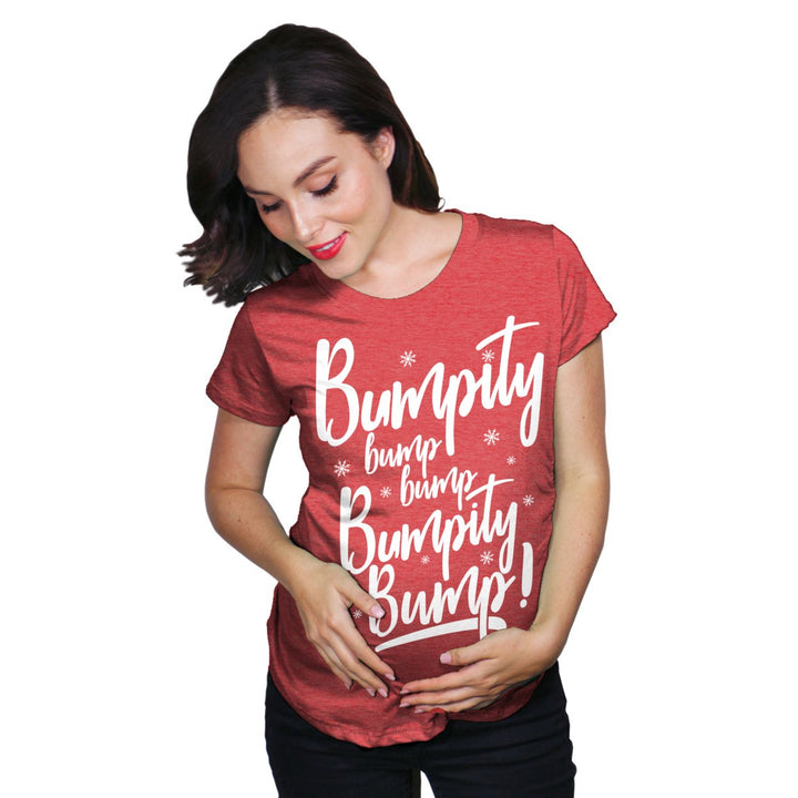 Maternity Bumpity Bump Bump Pregnancy T shirt Funny Christmas Baby Announcement Image 1