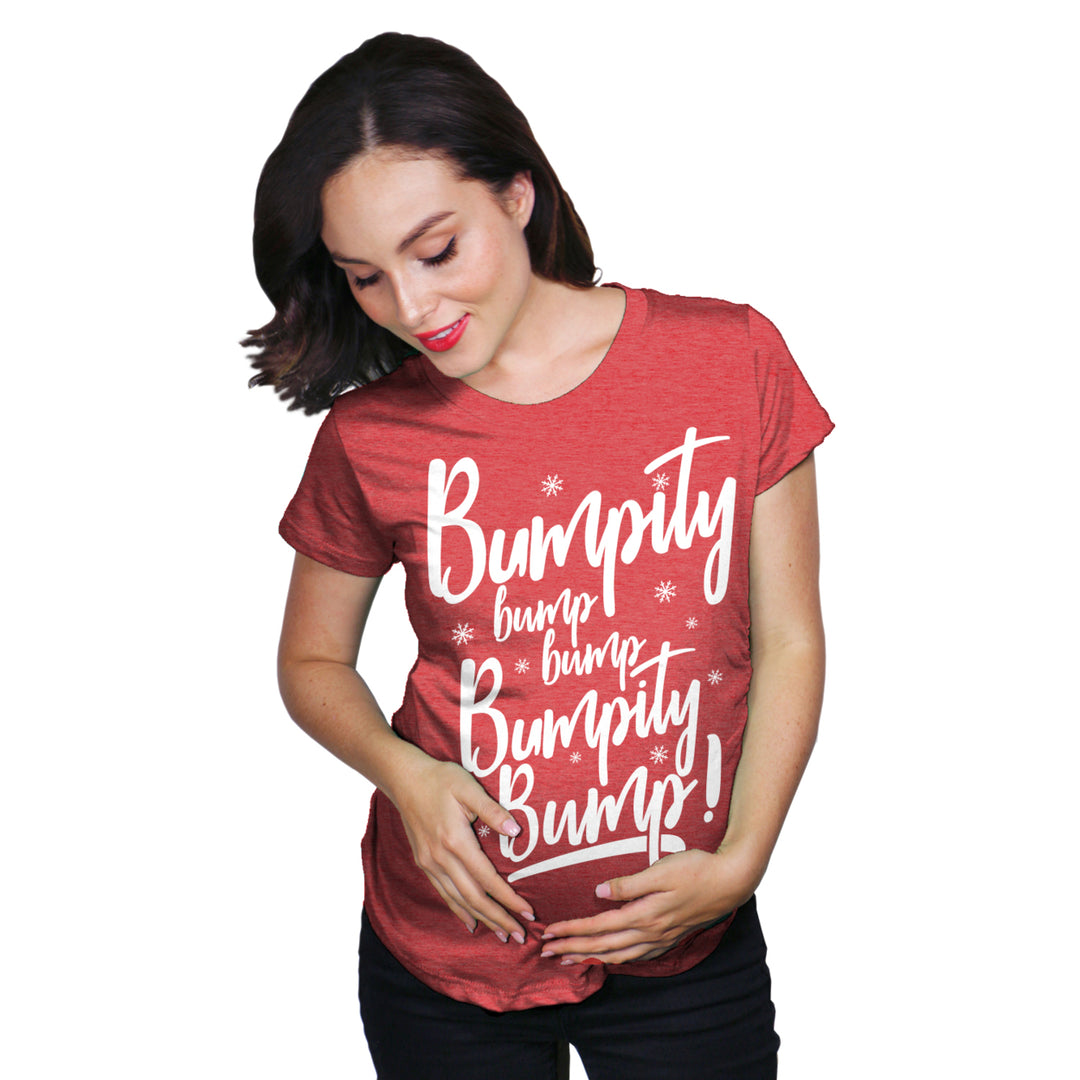 Maternity Bumpity Bump Bump Pregnancy T shirt Funny Christmas Baby Announcement Image 6