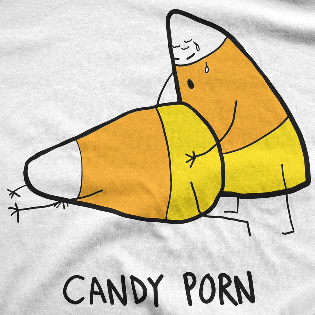 Mens Candy Porn Tshirt Funny Halloween Candy Corn Tee For Guys Image 2