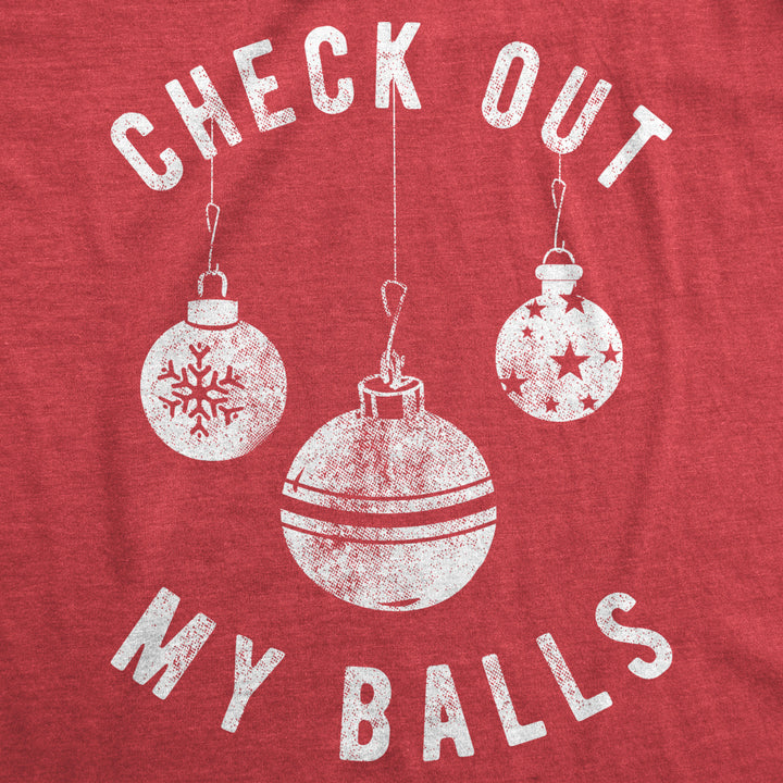 Mens Check Out My Balls T shirt Funny Christmas Gift Sarcastic Offensive Tee Image 2