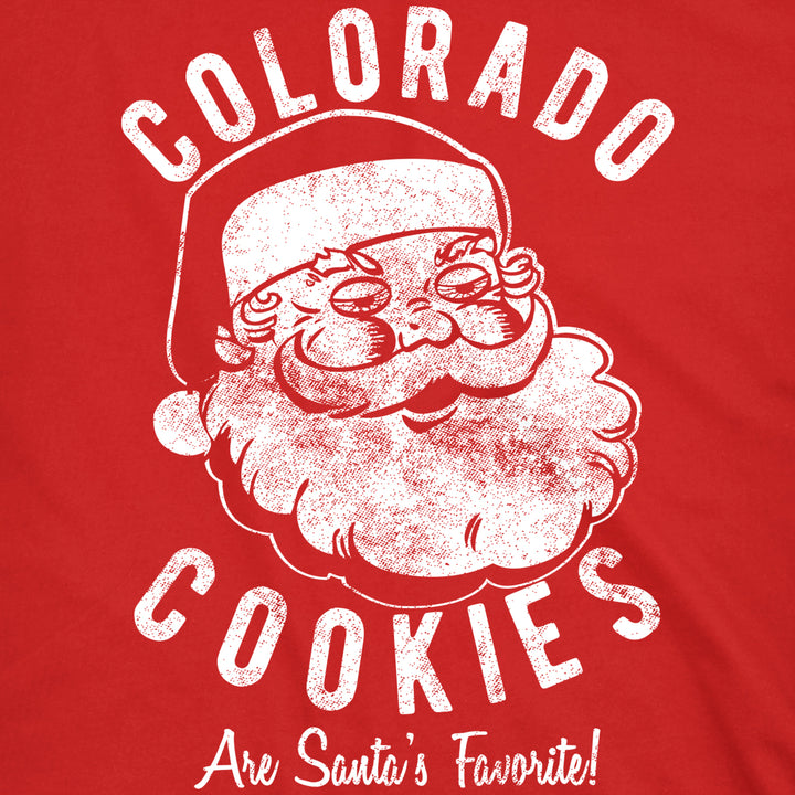 Womens Colorado Cookies Are Santas Favorite Tshirt Funny Pot Xmas Tee For Ladies Image 2