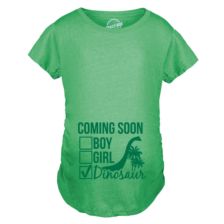 Maternity Coming Soon: Dinosaur Pregnancy Tshirt Funny Jurassic Tee For Belly Bump Image 1