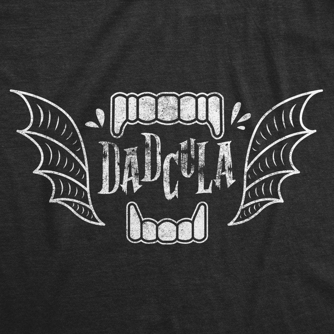 Mens Dadcula Tshirt Funny Halloween Dracula Tee For Guys Image 2