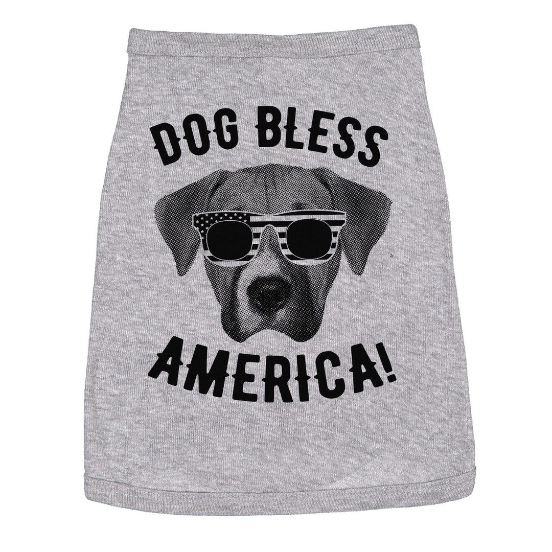 Dog Shirt Dog Bless America Shirt Funny 4th of July Patriotic Clothes For Puppy Image 1