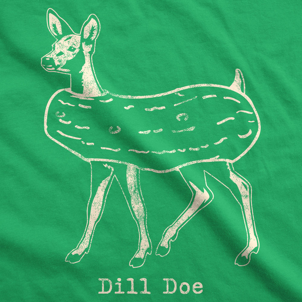 Mens Dill Doe Tshirt Funny Pickle Deer Tee For Guys Image 2