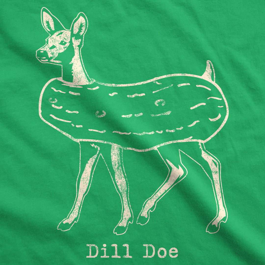 Mens Dill Doe Tshirt Funny Pickle Deer Tee For Guys Image 2