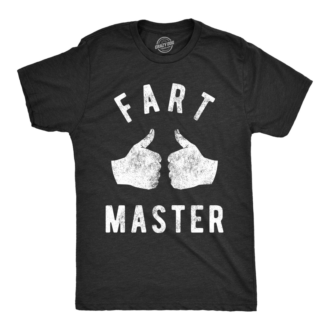Mens Fart Master T shirt Funny Offensive Gift for Him Toilet Humor Farting Top Image 1