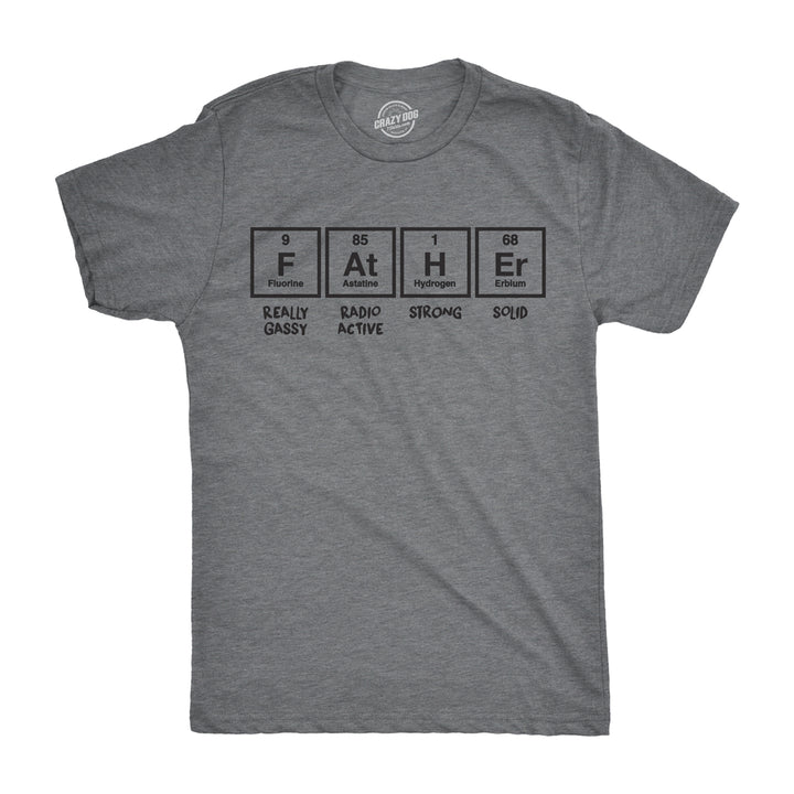 Mens Father Periodic Table Tshirt Funny Nerdy Science Dad Tee For Guys Image 1