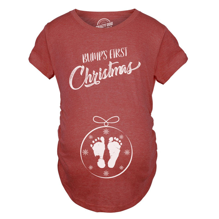 Maternity Bumps First Christmas Ornament Baby T Shirt Pregnancy Tee For Mom Image 4